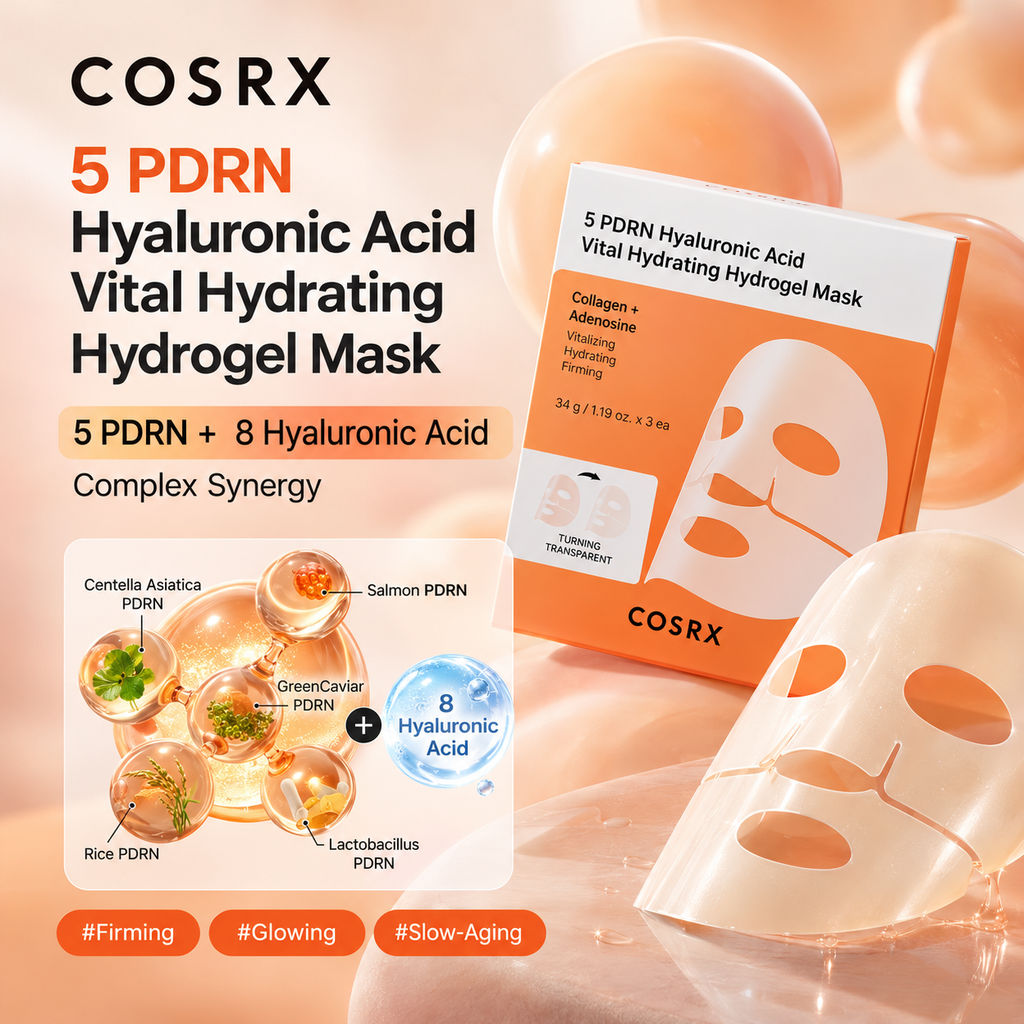 COSRX 5 PDRN Hyaluronic Acid Vital Hydrating Hydrogel Mask (3EA)