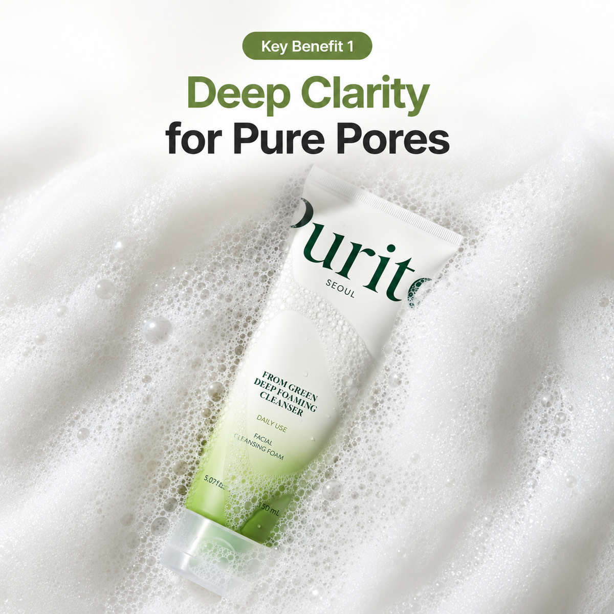 PURITO SEOUL - From Green Deep Foaming Cleanser 150 ml