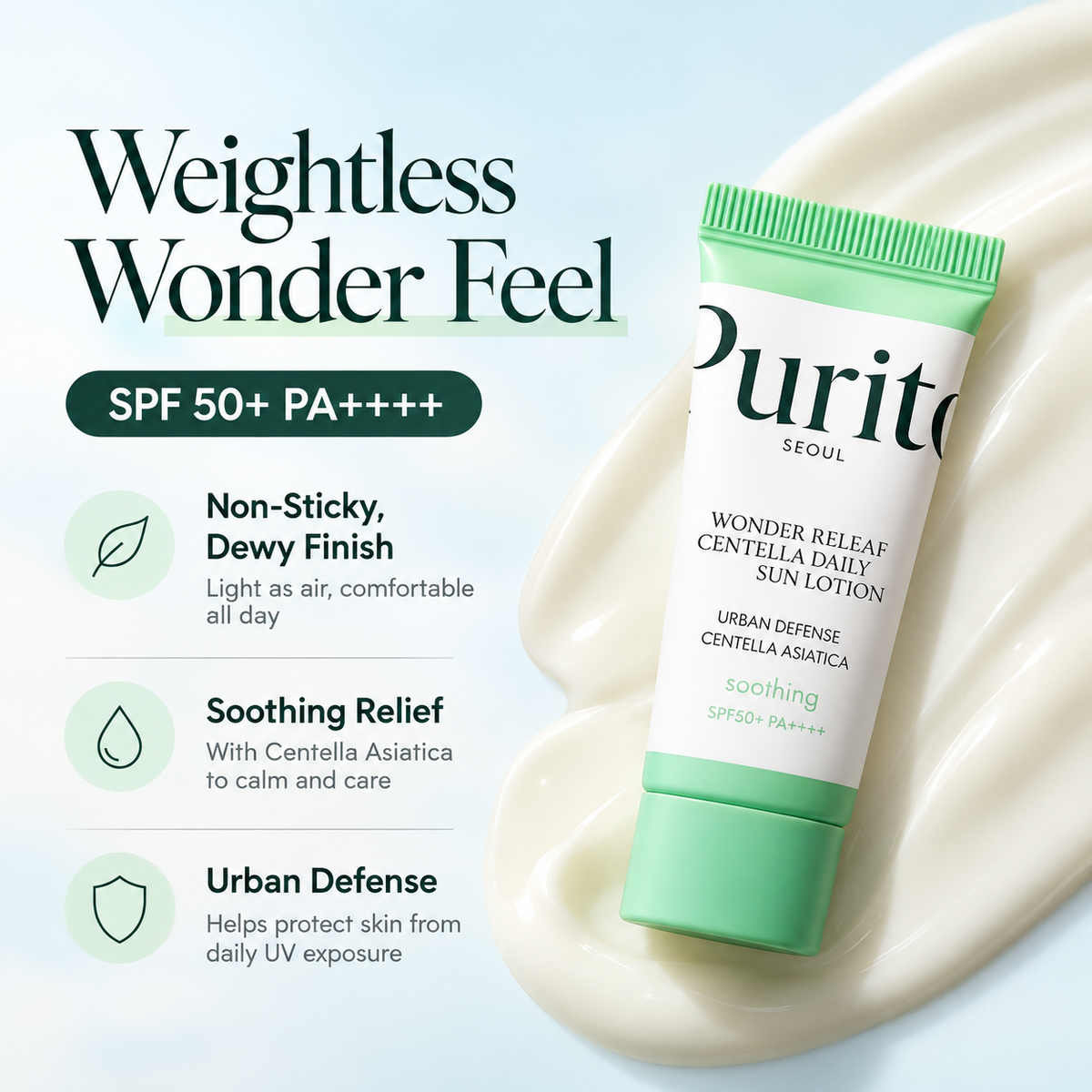 PURITO SEOUL - (Mini) Wonder Releaf Centella Daily Sun Lotion 15 ml